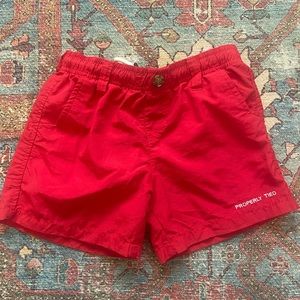 Properly Tied The Mallard Shorts Red Boys 6 EUC